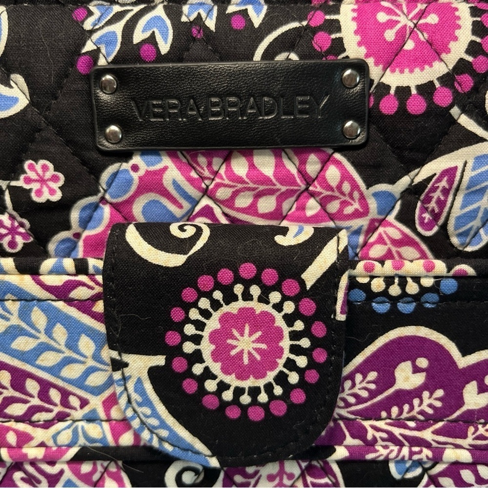 Vera Bradley Stroll Around Baby Diaper Bag “Alpine Floral” Pink Blue Black Md - Picture 8 of 15